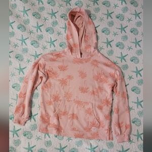 Billabong Girl's M Pink Palm Tree Hoodie